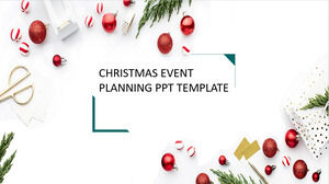 Modelo de PPT de planejamento de eventos de Natal simples e pequeno