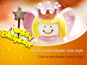 Śliczna magia mała księżniczka szablon urodzinowy PPT