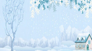 森の雪のパワーポイントの背景画像
