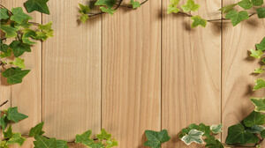 Arrière-plans PPT de vignes vertes à grain de bois naturel