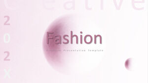 Modèle PPT pour le rapport de travail de l'industrie des cosmétiques de beauté de mode rose simple