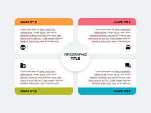 Modèles PowerPoint de base à quatre sections