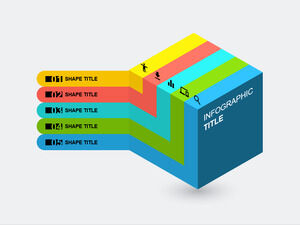 Cube-Divide-List-PowerPoint-テンプレート