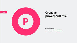 Modelli PowerPoint per lettere interne a cerchio grande