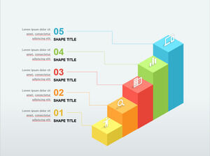 Smart-Bar-Graph-Step-Modello PowerPoint