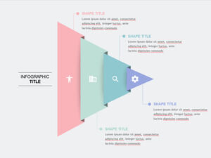PowerPoint-Vorlagen für den horizontalen Fortschritt des Dreiecks
