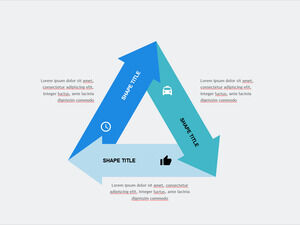 Impacto-triángulo-flecha-plantilla de PowerPoint