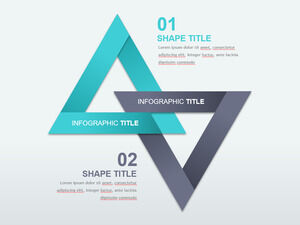Twins-Sharp-Triangle-PowerPoint-テンプレート
