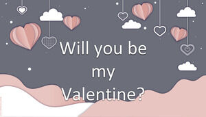 Maukah kamu menjadi Valentineku? Templat hari Valentine yang bahagia.