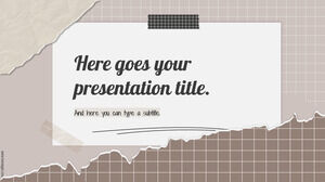 Scrap paper notes, cute presentation template.