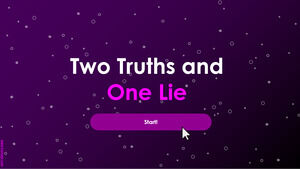 两个真相和一个谎言，交互式幻灯片模板。