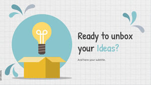Packen Sie Ihre Ideen-Präsentationsvorlage aus.