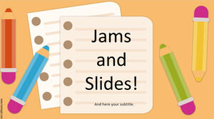 Jams e slides, modelo de plano de fundo do Jamboard.