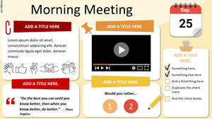 Modelo personalizável de reunião matinal.