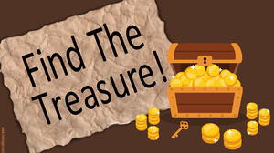 Trouvez le trésor, modèle de diapositives interactives.