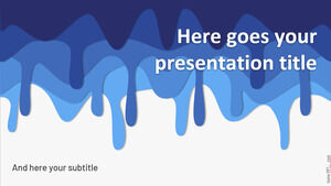 Бесплатный шаблон Robin с каплями краски из вырезанной бумаги для Google Slides или PowerPoint