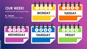 Agenda settimanale per lezioni online basate su Presentazioni Google o PowerPoint.