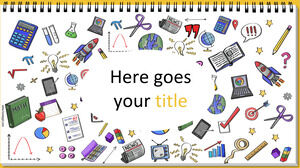 Google Slaytlar veya PowerPoint Sunumları için Doodles Ücretsiz Şablonu