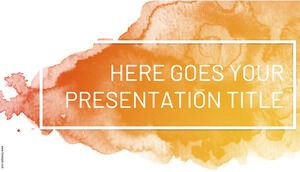 Free Watercolor template for Google Slides or PowerPoint presentations
