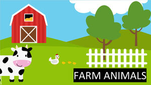 Formas de animales de granja gratis para Google Slides o PowerPoint