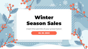 Design de fundal de prezentare gratuită de vânzări de sezon de iarnă pentru tema Google Slides și șablon PowerPoint