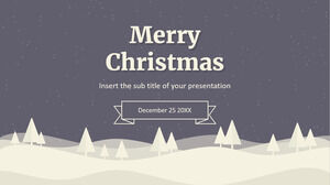 Merry Christmas Greetings Free Presentation Background Design for Google Slides theme and PowerPoint Template
