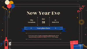 New Year Eve Free Presentation Background Design for Google Slides theme and PowerPoint Template