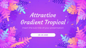 Attraente design di sfondo per presentazioni gratuite tropicali sfumate per il tema Presentazioni Google e modello PowerPoint