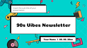 90s Vibes Newsletter Free Presentation Background Design for Google Slides theme and PowerPoint Template