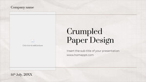 Design di sfondo per presentazioni gratuito di carta sgualcita - Tema di diapositive di Google e modello di PowerPoint