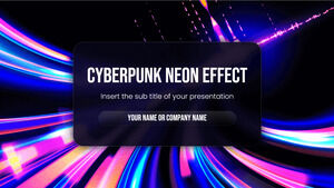 Plantilla de presentación gratuita Cyberpunk Neon Effect – Tema de Google Slides y plantilla de PowerPoint