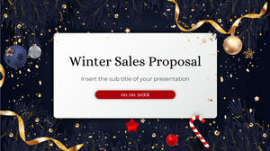 Modello di presentazione gratuito per proposte di saldi invernali - Tema di Presentazioni Google e modello PowerPoint
