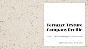 Modelo de apresentação grátis de perfil de empresa Terrazzo Texture – Tema do Google Slides e modelo de PowerPoint