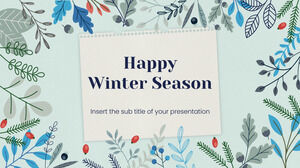 Șablon de prezentare gratuit pentru sezonul de iarnă fericit – Tema Prezentare Google și șablon PowerPoint