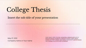 Gradients College Thesis Kostenlose Präsentationsvorlage – Google Slides-Design und PowerPoint-Vorlage