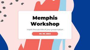 Memphis Workshop Kostenlose Präsentationsvorlage – Google Slides-Design und PowerPoint-Vorlage