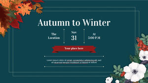 Sonbahardan Kışa Ücretsiz Sunum Şablonu – Google Slaytlar Teması ve PowerPoint Şablonu