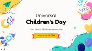 Modèle de présentation gratuit pour la Journée universelle des enfants - Thème Google Slides et modèle PowerPoint