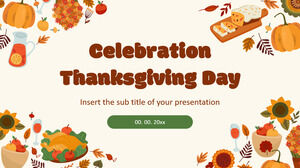 Modelos gratuitos de slides do Google e temas de PowerPoint para apresentação de celebração do Dia de Ação de Graças