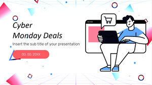 Cyber ​​Monday Deals Modelo de apresentação grátis – Modelo de slides do Google e tema do PowerPoint