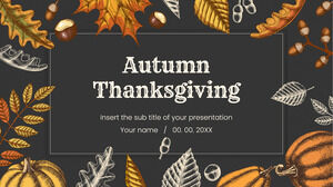 Modèle de présentation gratuit du plan MK de Thanksgiving d'automne - Thème Google Slides et modèle PowerPoint