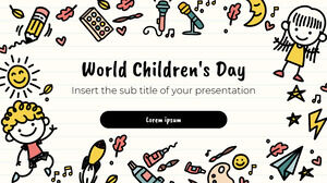 Dünya Çocuk Günü Ücretsiz Sunum Şablonu – Google Slaytlar Teması ve PowerPoint Şablonu