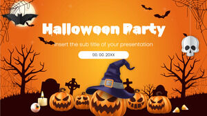 할로윈 으스스한 밤 파티 무료 프리젠테이션 템플릿 - Google 슬라이드 테마 및 파워포인트 템플릿