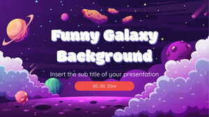 Lustiger Galaxy-Hintergrund Kostenlose Präsentationsvorlage – Google Slides-Design und PowerPoint-Vorlage