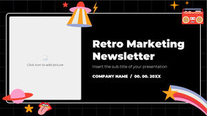 Retro Marketing Newsletter Kostenlose Präsentationsvorlage – Google Slides-Design und PowerPoint-Vorlage