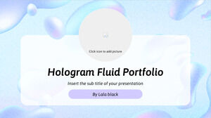 홀로그램 유체 포트폴리오 무료 프리젠테이션 템플릿 - Google 슬라이드 테마 및 파워포인트 템플릿