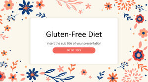 Design de apresentação sem dieta sem glúten para o tema do Google Slides e modelo do PowerPoint