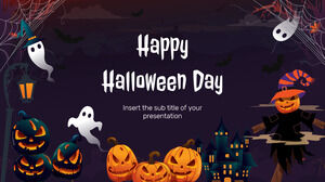 Happy Halloween Day Бесплатный шаблон презентации – тема Google Slides и шаблон PowerPoint