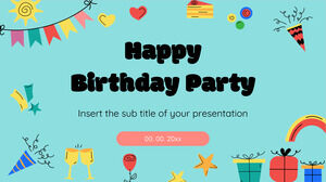 生日快樂派對免費演示模板 - Google 幻燈片主題和 PowerPoint 模板