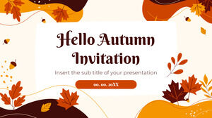 こんにちは秋の招待状無料プレゼンテーション テンプレート – Google スライドのテーマと PowerPoint テンプレート
